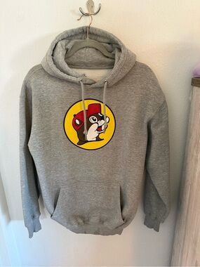 Gray Pullover Hoodie with Graphic Logo